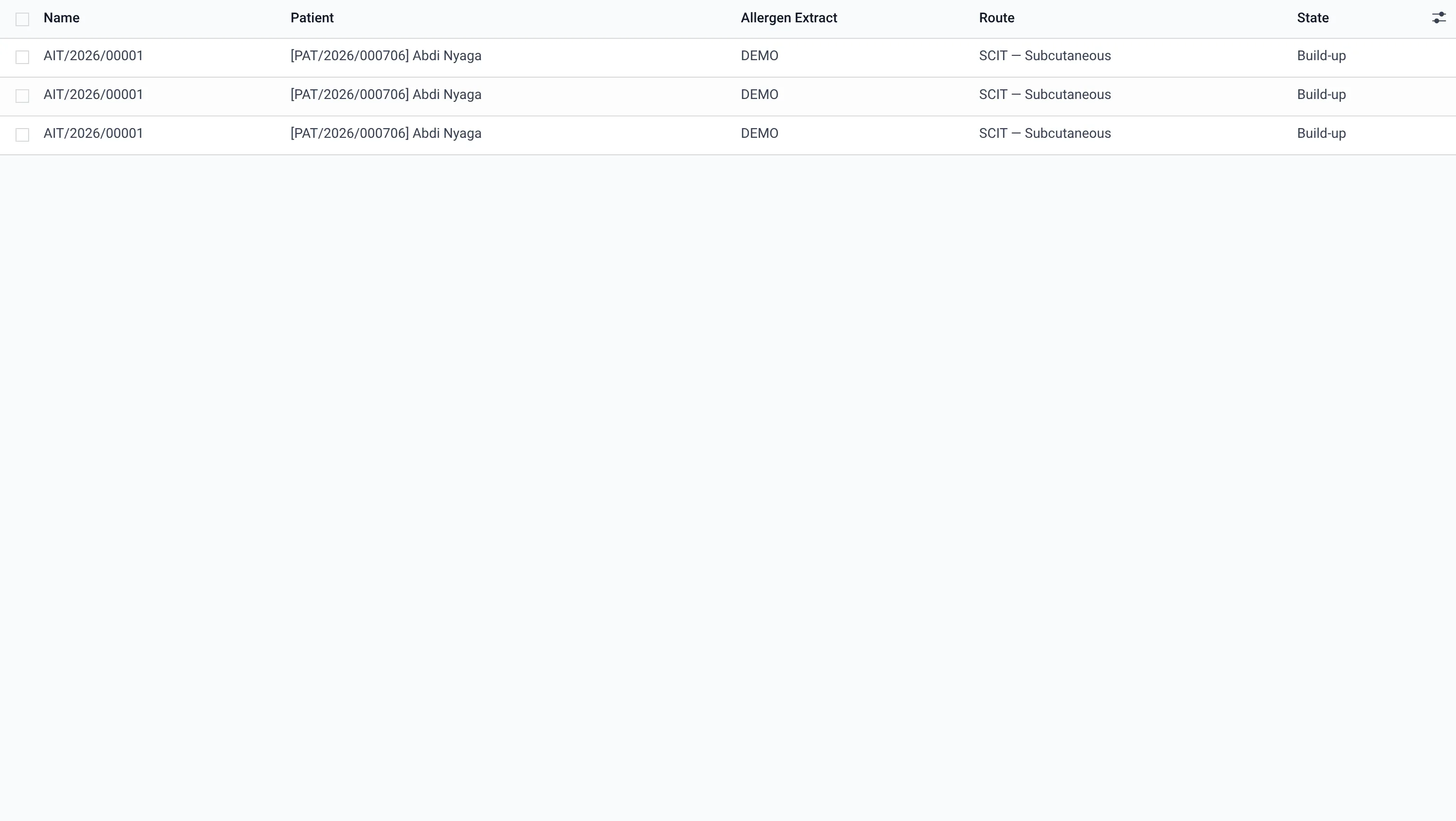 Allergen immunotherapy schedules with dose and reaction tracking