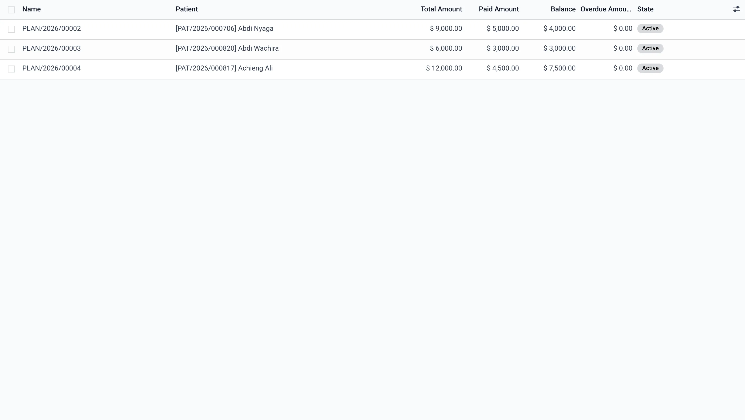 Payment plans