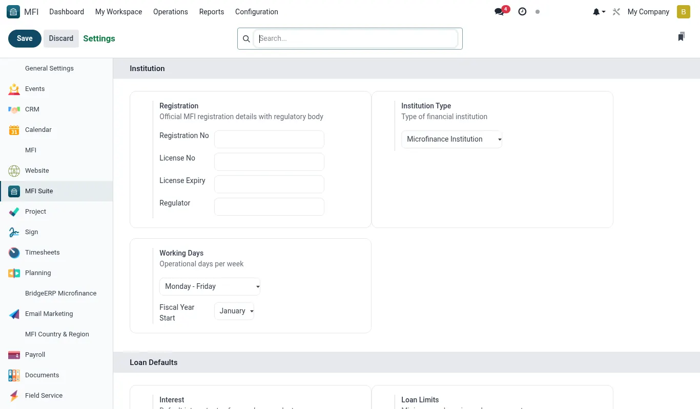 API settings