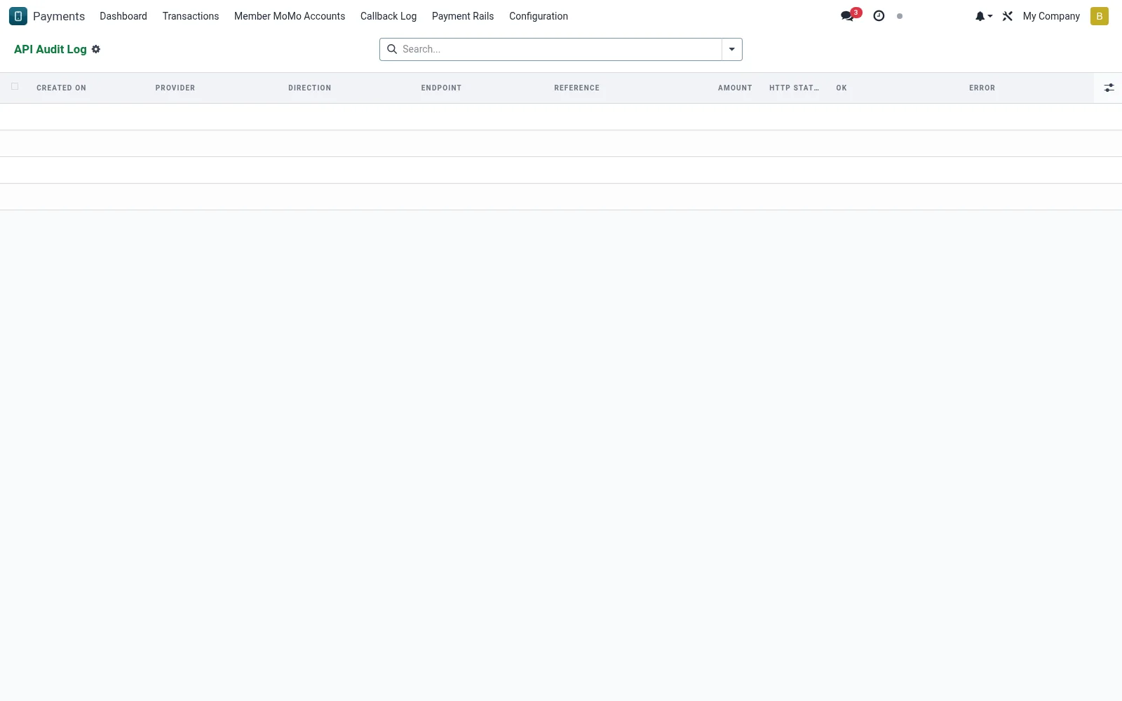 API Audit Log