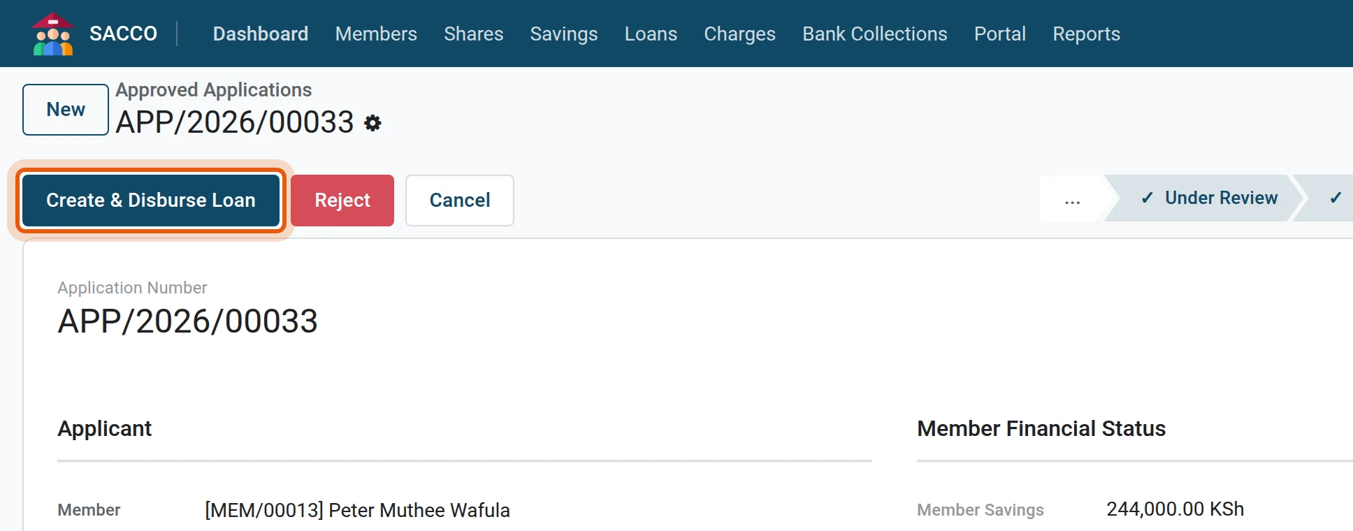 Create the loan