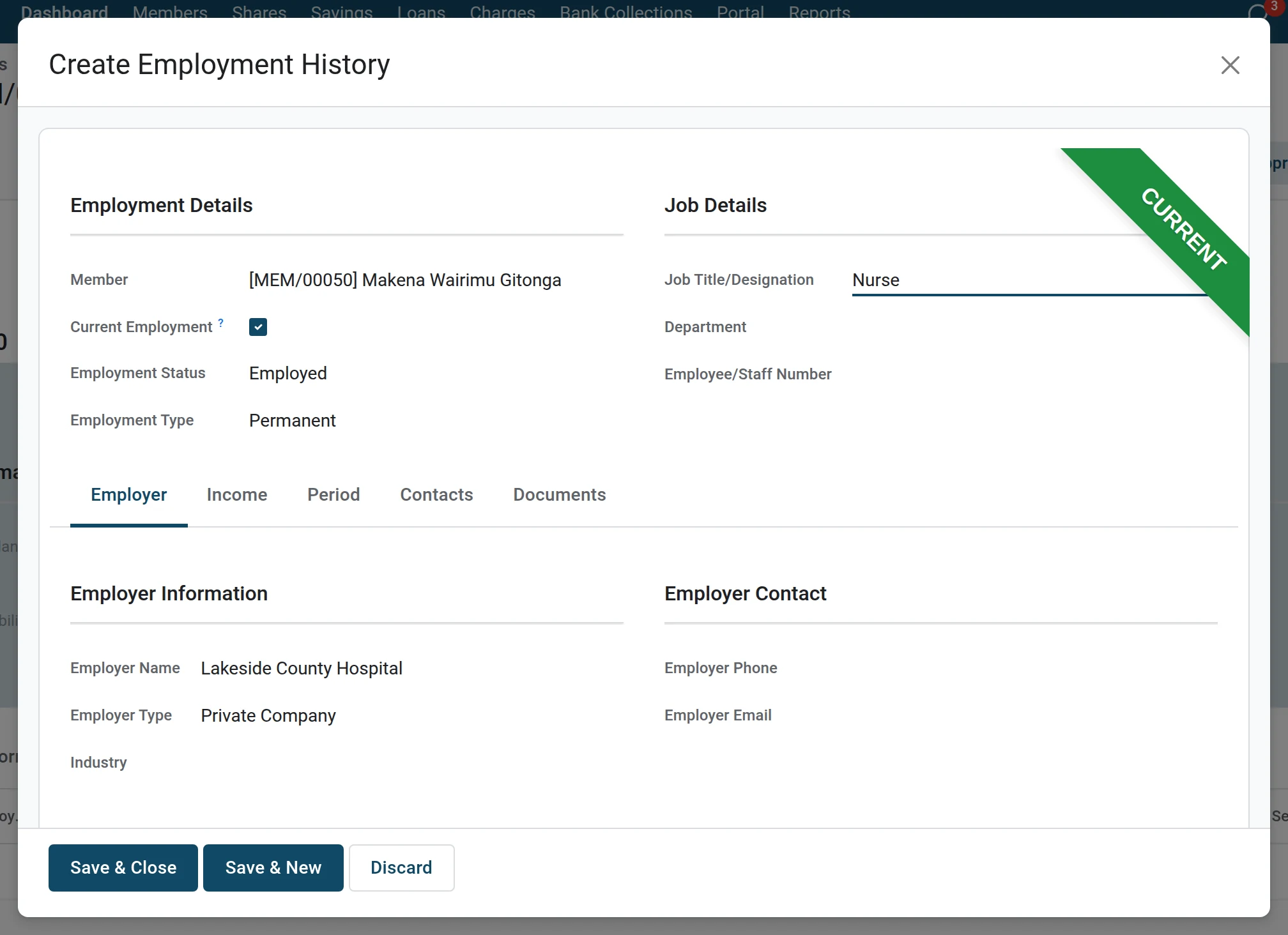 Add the employer